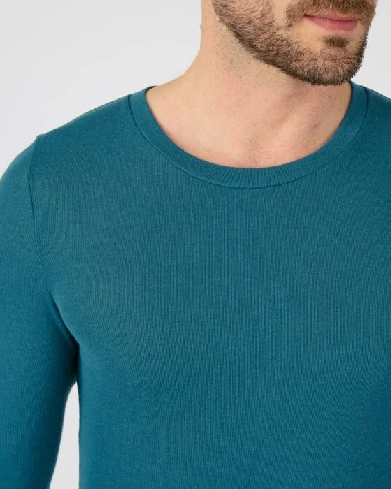 T-shirt col rond fine côte Thermolactyl Sensitive, manches longues