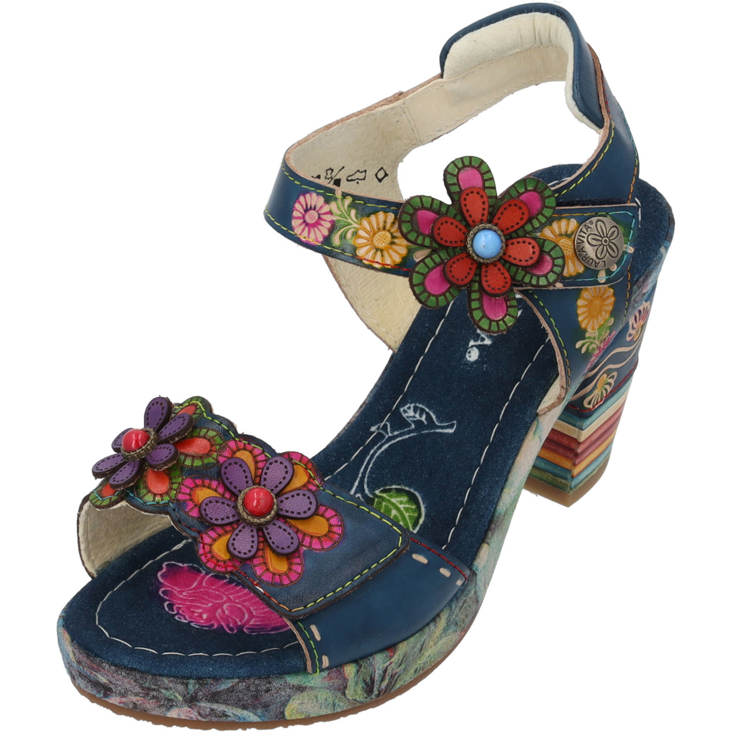Laura Vita Nellao 05, Plateau-Sandaletten, Damen, Mehrfarbig