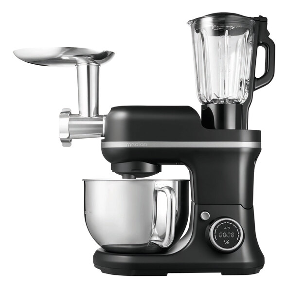 Küchenmaschine Digital, mit Eisschüssel, 4 in 1, schwarz (MD 18440)