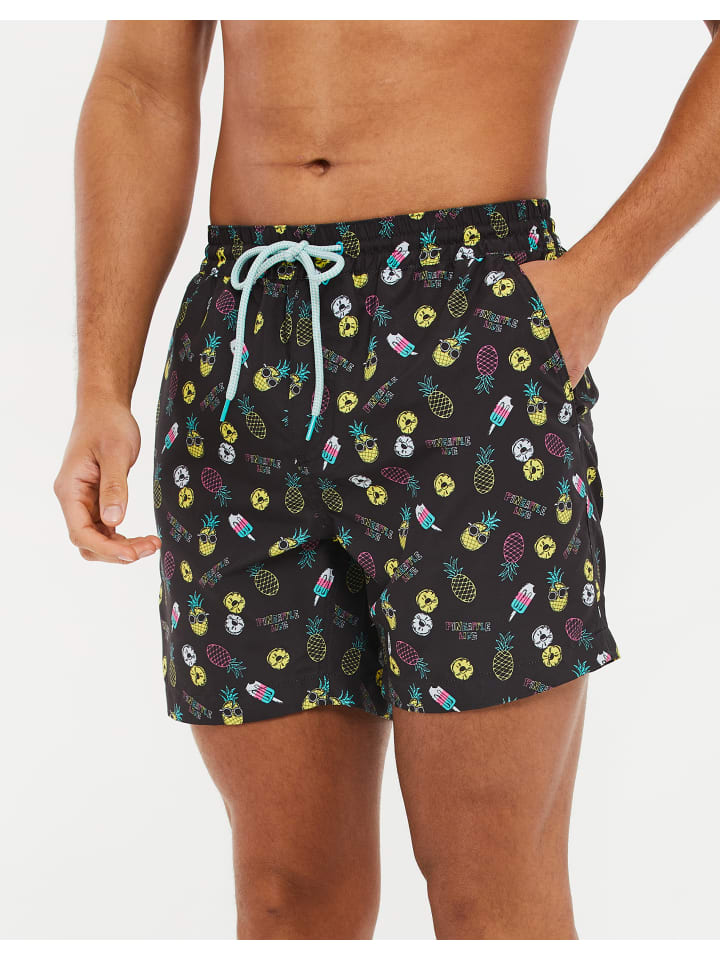 Threadbare Badehose Ananas in Black günstig kaufen