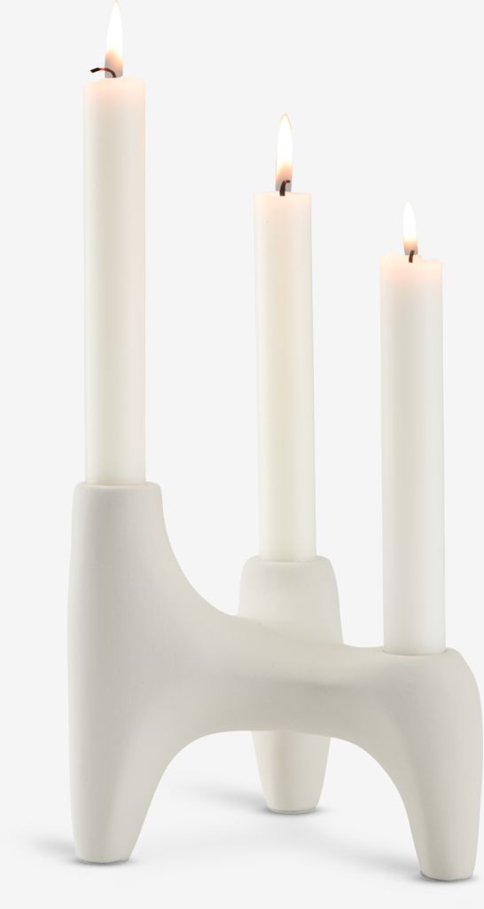 Castiçal VIGNIR VIGNIR L13xD16xH15cm branco