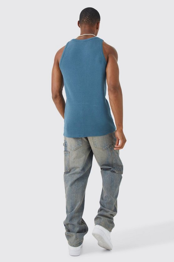 Tanktop in Waffeloptik