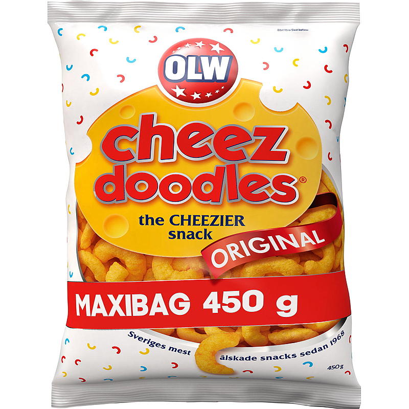 OLW Cheez doodles 450 g maxi bag OLW
