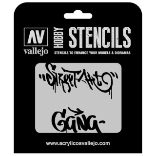Vallejo Hobby Stencils: Street Art Num. 2 Markings