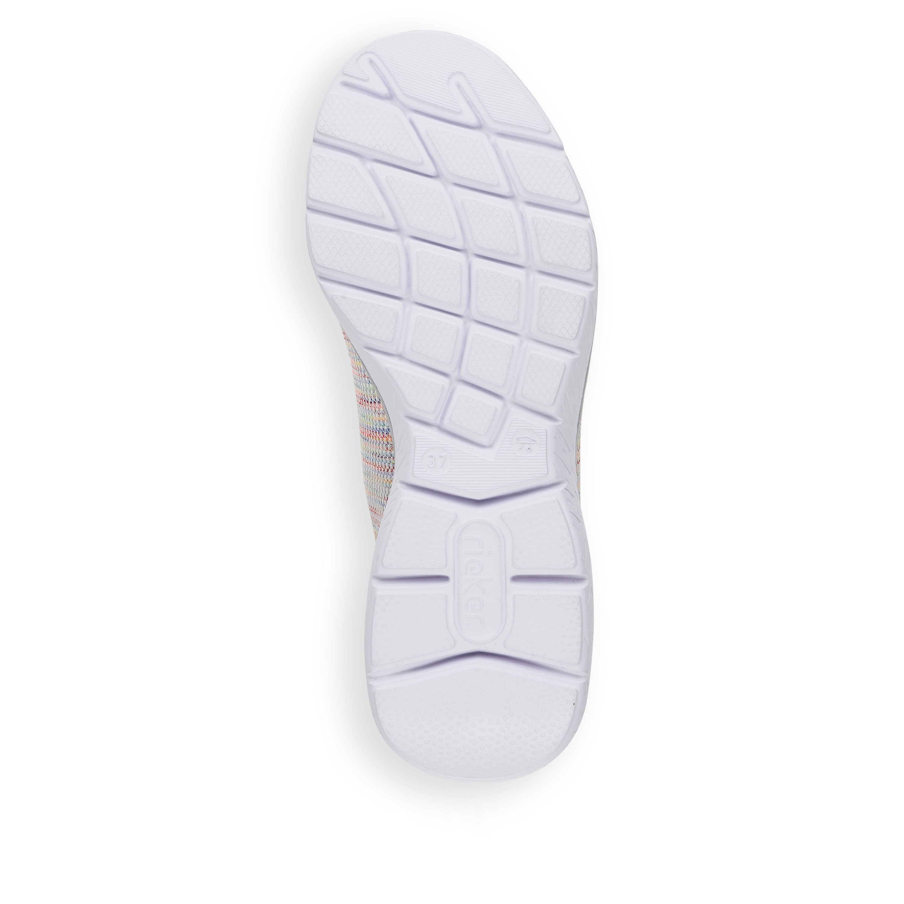 Rieker Damen Slipper weiß-regenbogenfarbig