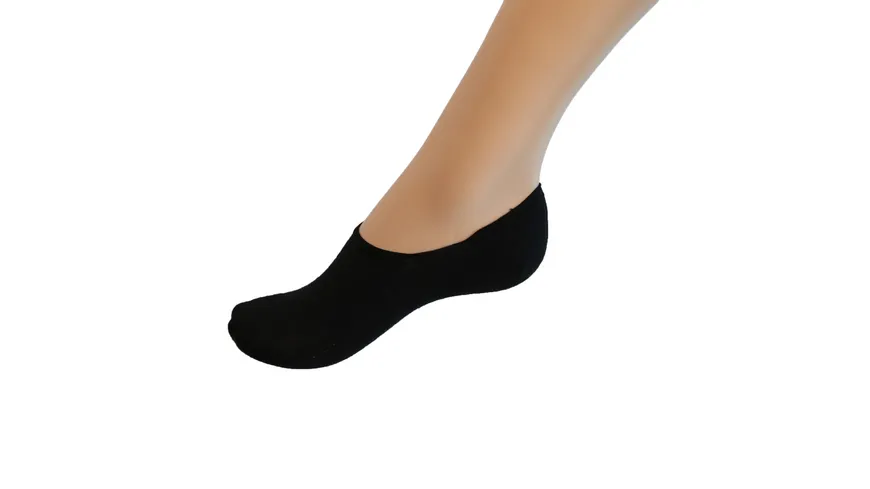 Steps Herren Sneaker-Füßling Baumwolle schwarz