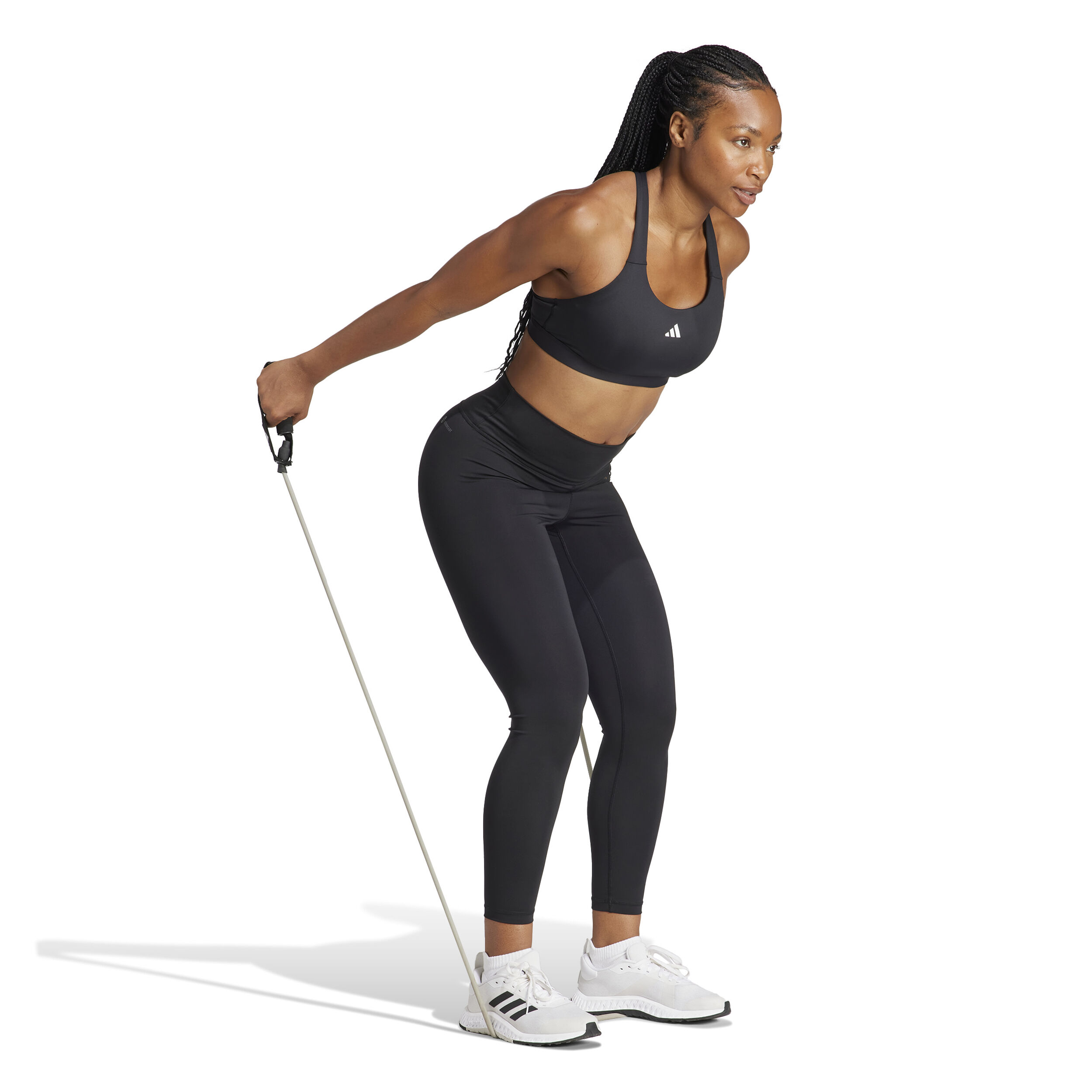 Training High-Support Sport-BH Damen - Schwarz