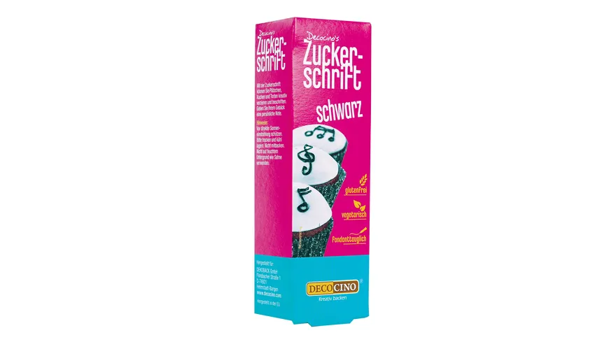 DEKOBACK Zuckerschrift Schwarz 18 g