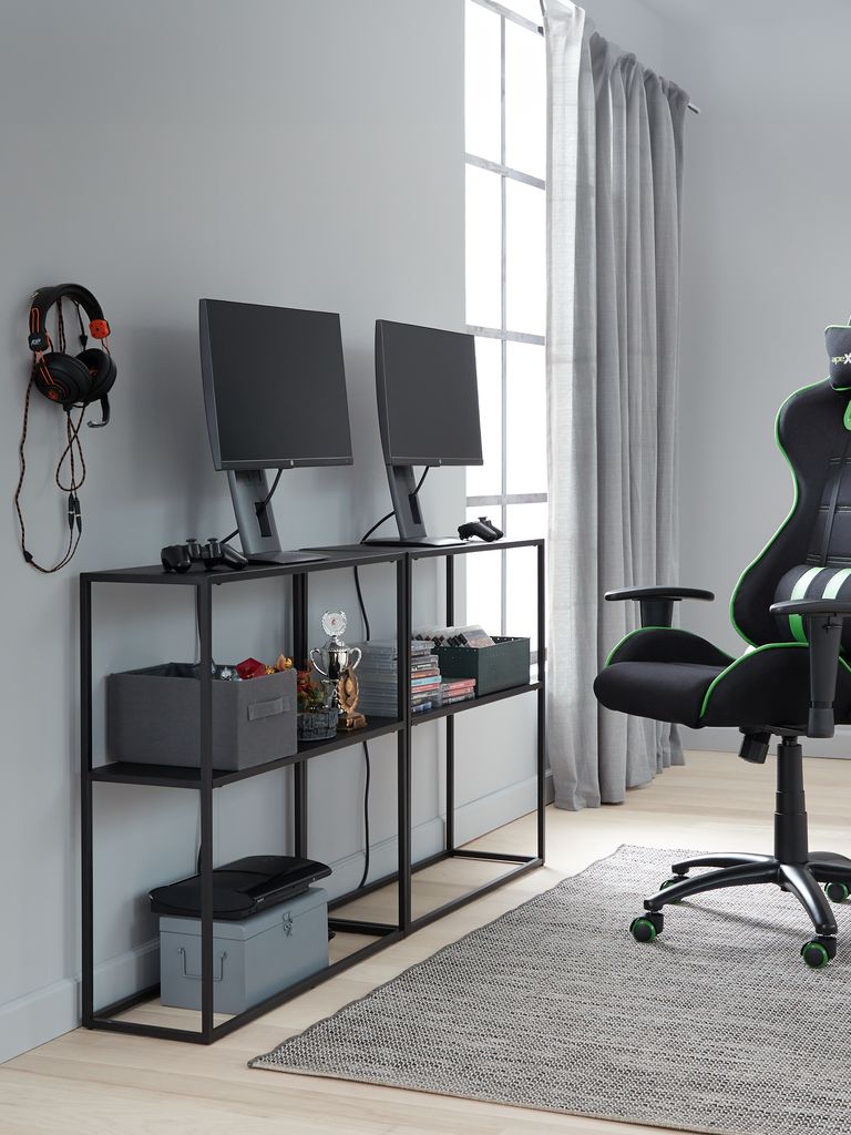 VIRUM VIRUM 26x80 konsoll med hylle, sort