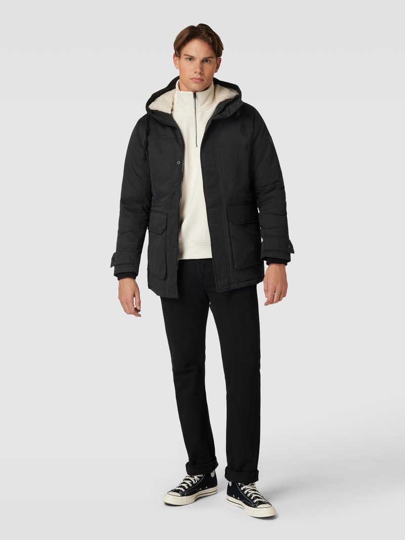 Parka mit Pattentaschen Modell 'ECLIP' in schwarz