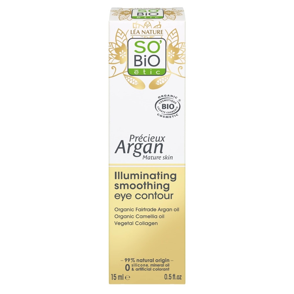 LÉA NATURE SO BiO étic Contour yeux défroissant lumière, Précieux Argan Peaux Matures Contour yeux