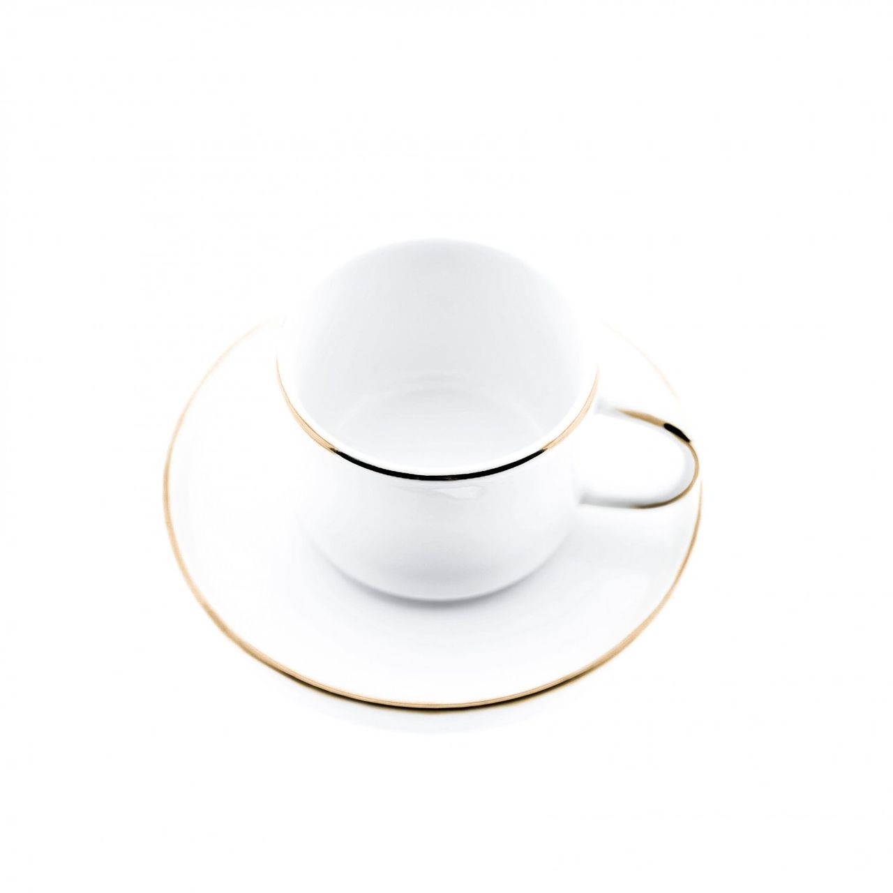 Almina Mokka-Tassen-Set - 12 Teiliges Set weiß - Espressotasse 100 ml Glatt