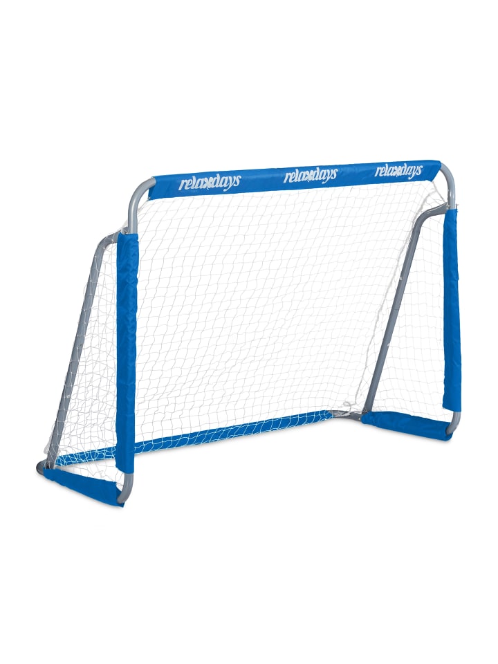 relaxdays Fußballtor in Grau/Blau - (B)152 x (H)110 x (T)74 cm günstig kaufen onesize