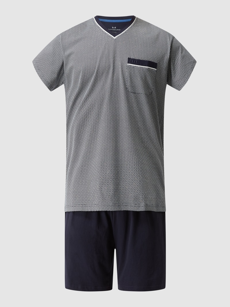 Pyjama aus Baumwolle in blau