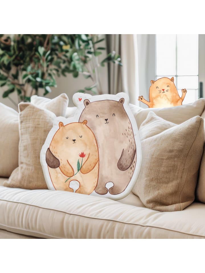 Mr. & Mrs. Panda Kissen Kuscheltier Bären Liebe ohne Spruch in Weiß günstig kaufen