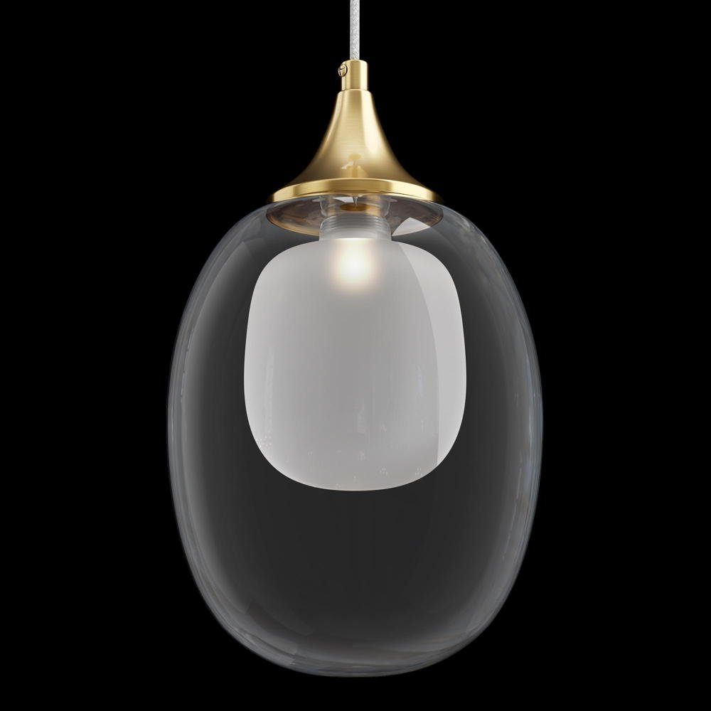 click-licht Hängeleuchte Pendelleuchte Aura in Gold und Transparent E14, keine Angabe, Leuchtmittel enthalten: Nein, warmweiss, Hängeleuchte, Pendellampe, Pendelleuchte