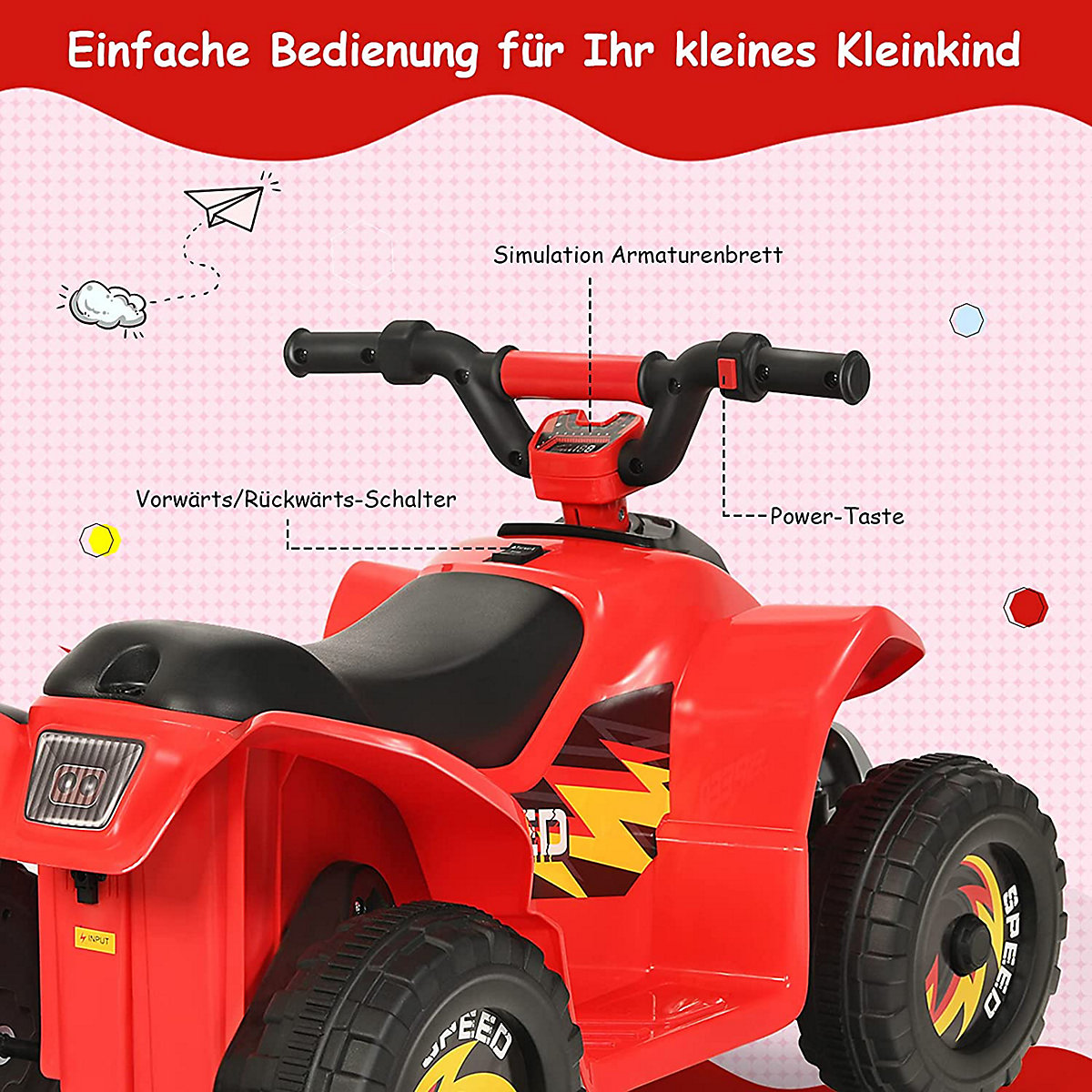 Quad Outdoor Elektrofahrzeug ab 3 Jahre
