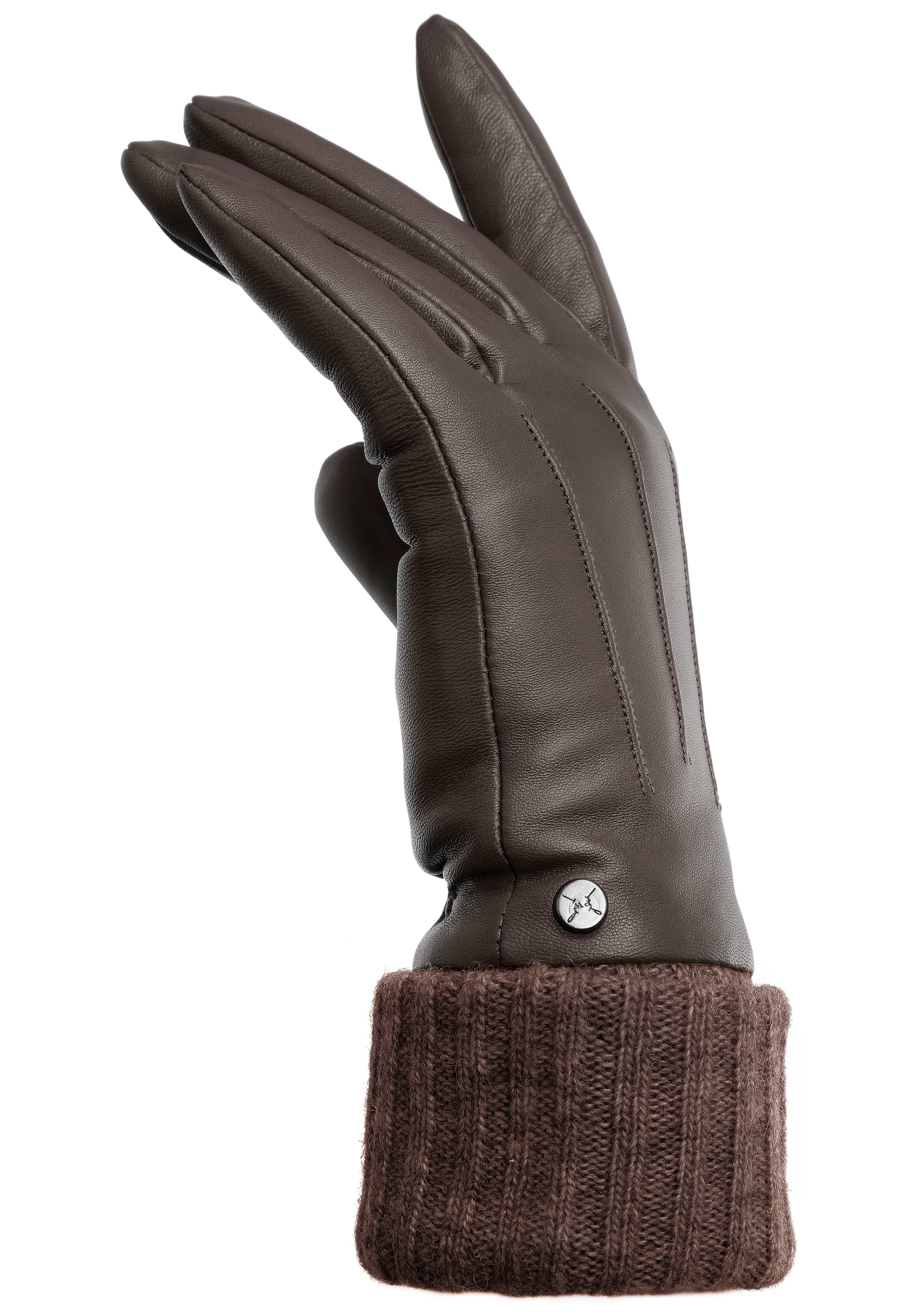 PEARLWOOD Lederhandschuhe Lipa Touchscreen proofed - mit 10 Fingern bedienbar