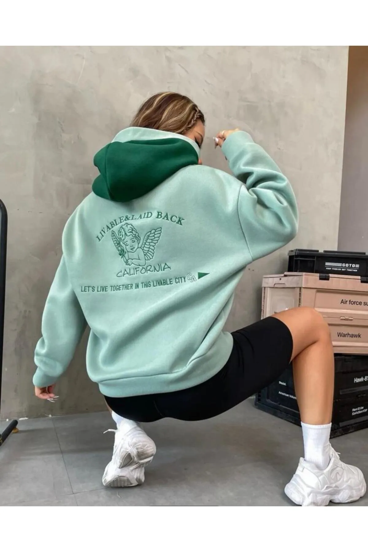 MOONBULL  Sweatshirt - Grün - Oversized