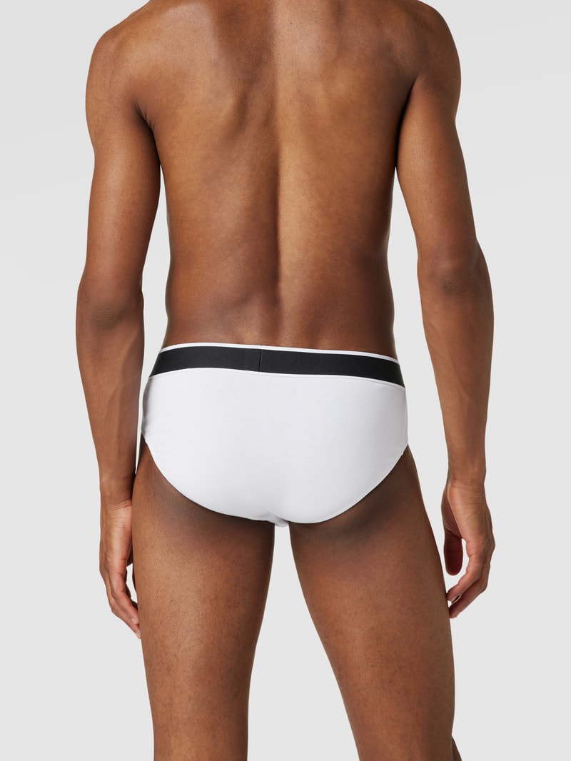 Slip mit Logo-Bund im 3er-Pack in weiß