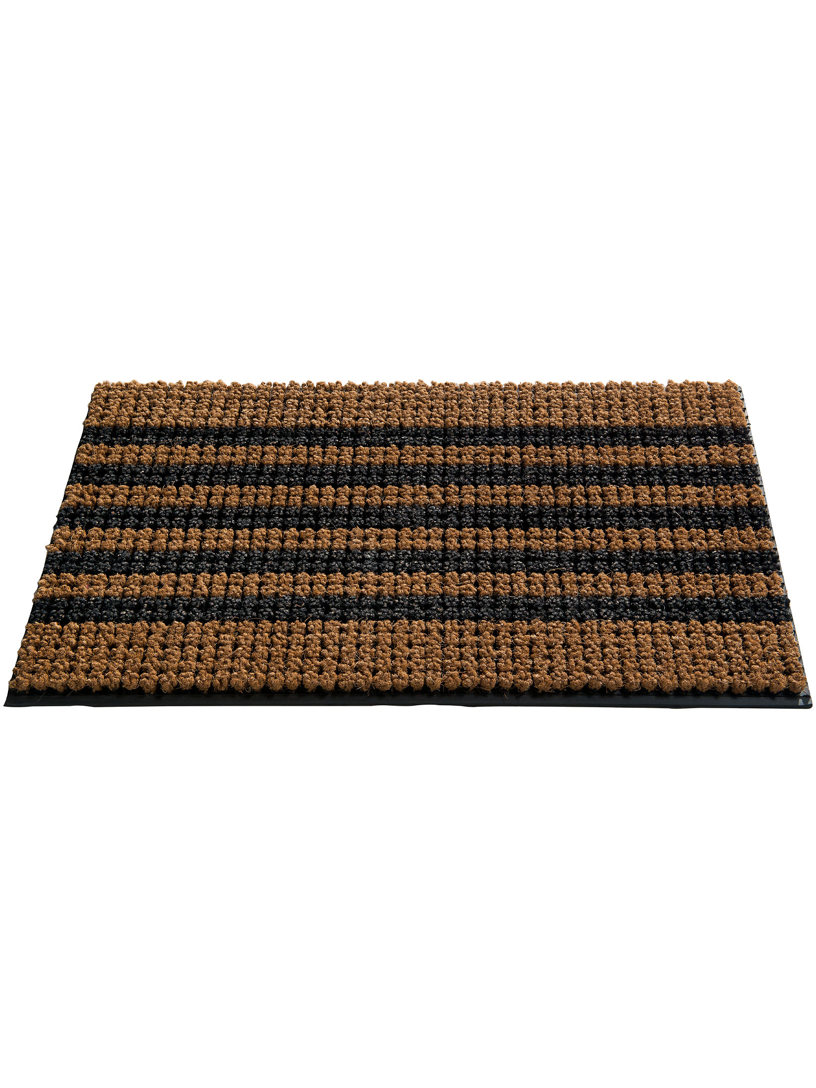 Luiz Stripe Fußmatte, Schwarz/Natur