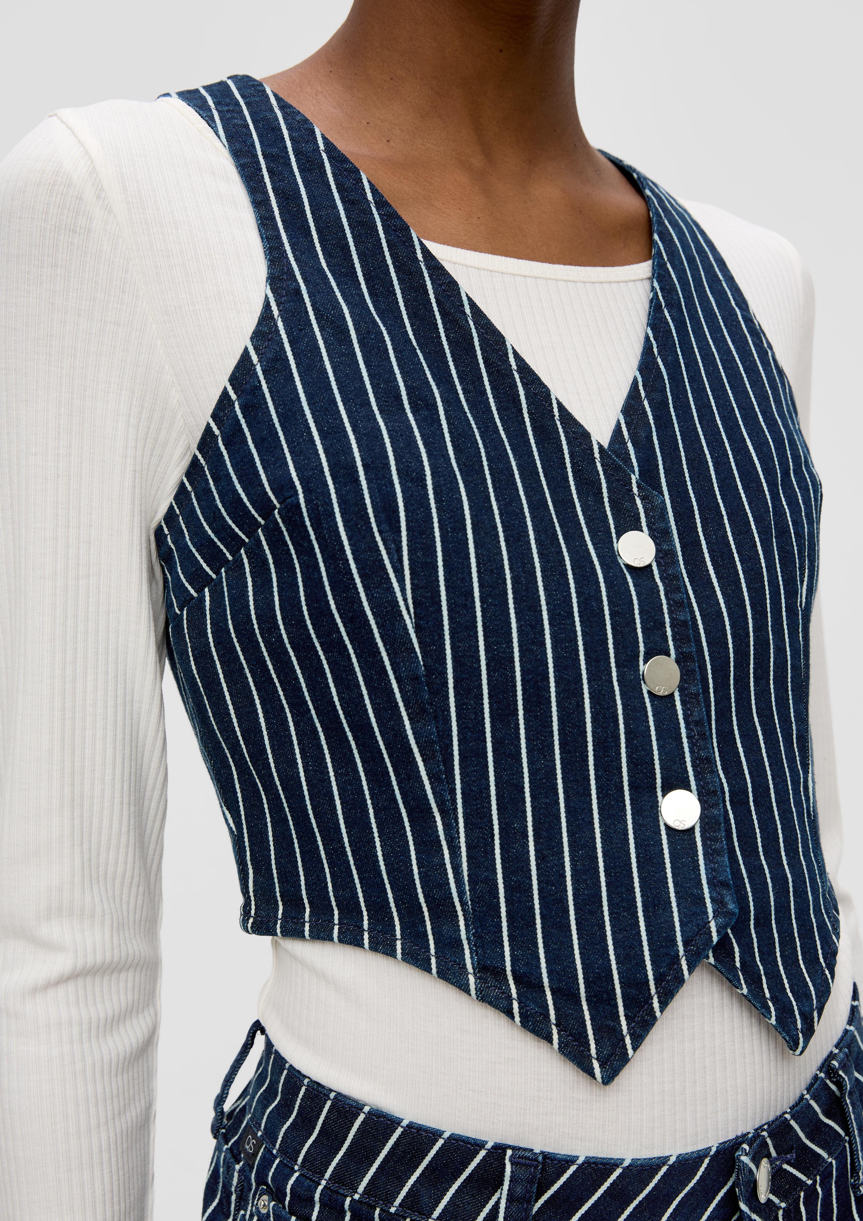 Gestreifte Weste aus Denim  2143582-59Z0