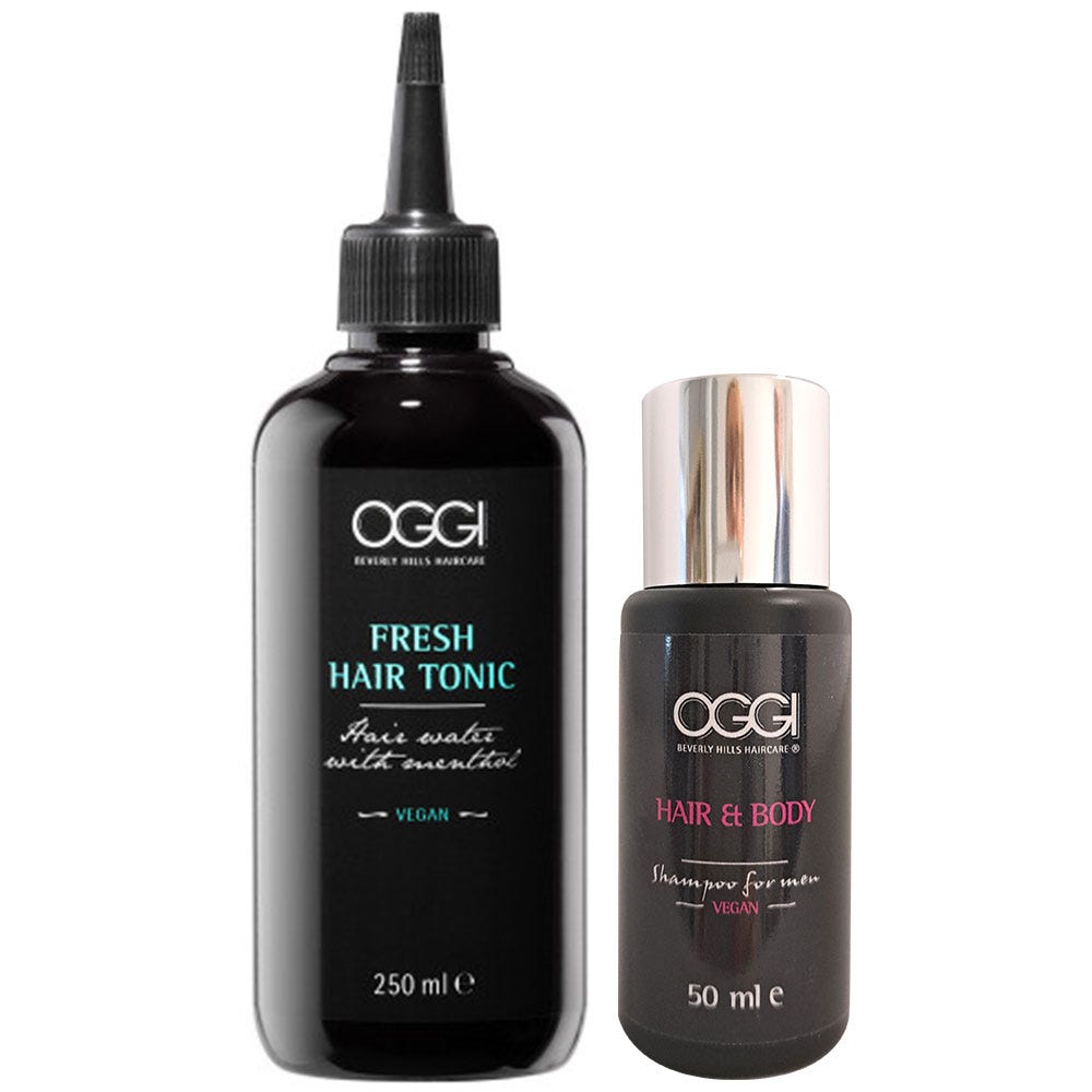 Oggi Men Set Fresh Hair Tonic 250ml + gratis Travelsize-Shampoo