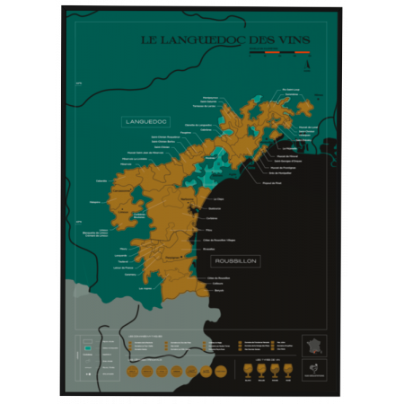 LE LANGUEDOC DES VINS - CARTE A GRATTER