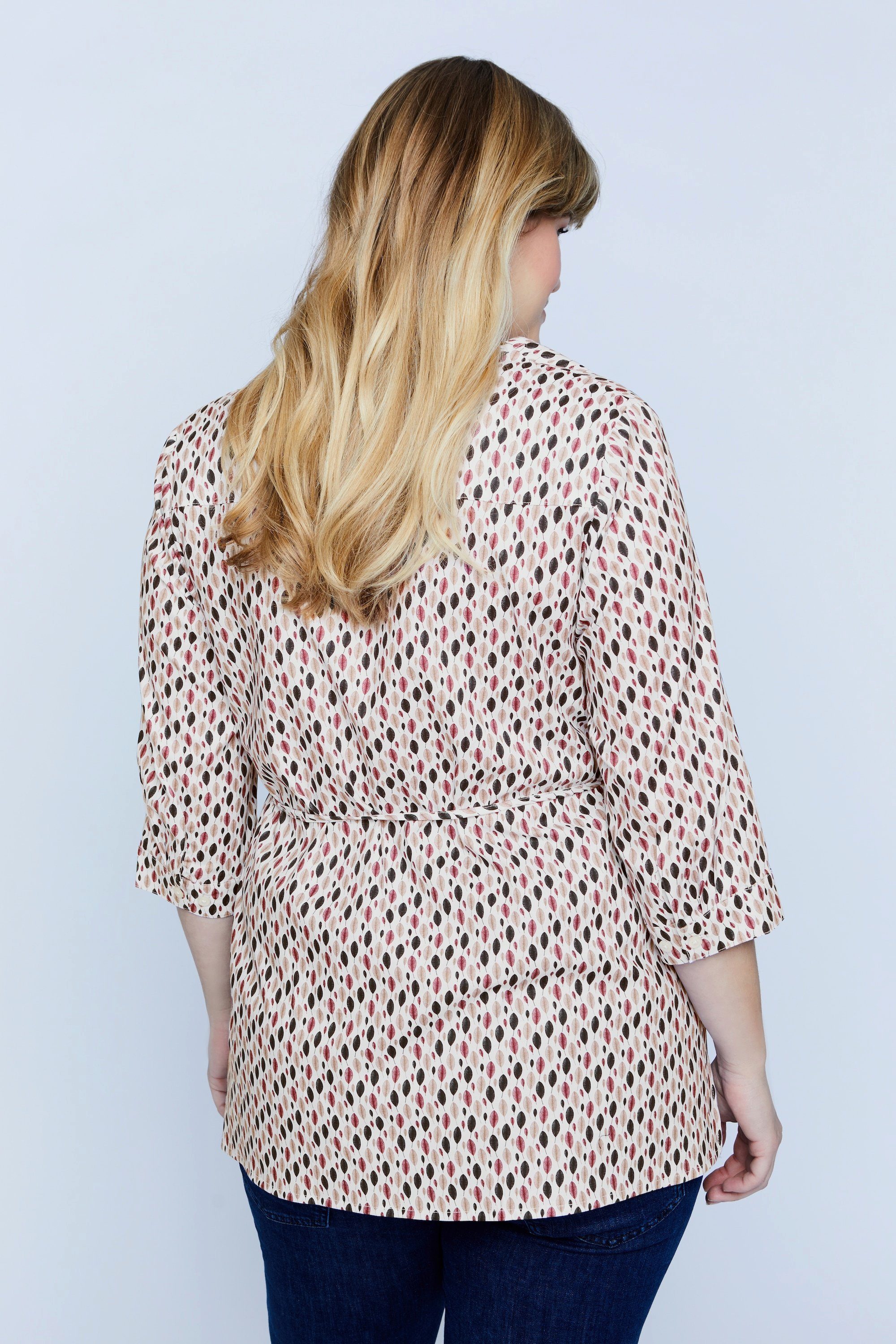 Ulla Popken Umstandsbluse Bellieva-Bluse Umstandsmode Knopfleiste 3/4-Ärmel
