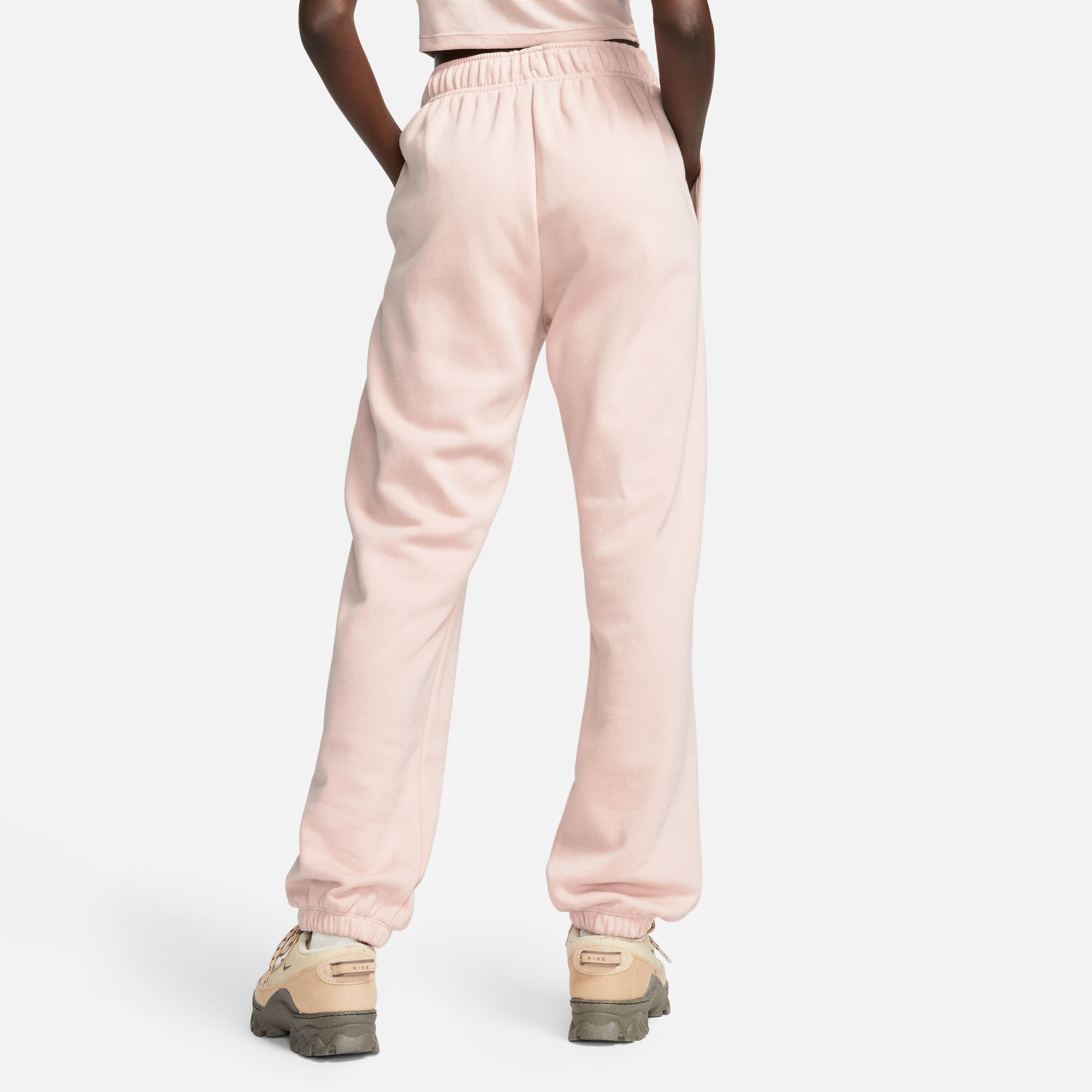 Sportswear Club Fleece Mid-Rise Oversized Trainingshose Damen - Nude