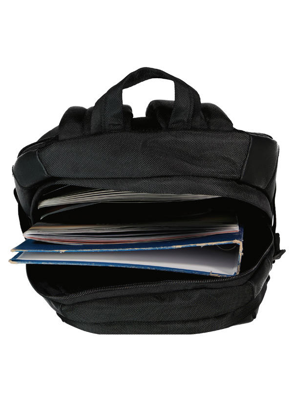 BOGGI MILANO, Rucksack, Kunstleder-Mikrofaser, schwarz