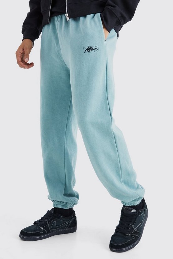 Man Signature überfärbte Jogginghose