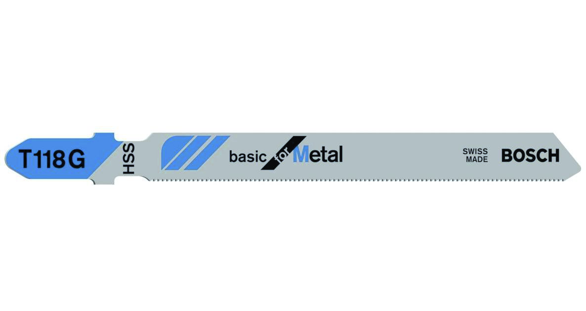 Bosch Blue Accessories 2608631012 Λάμες σέγας T118G T - Στέλεχος ανά 5 μέταλλα