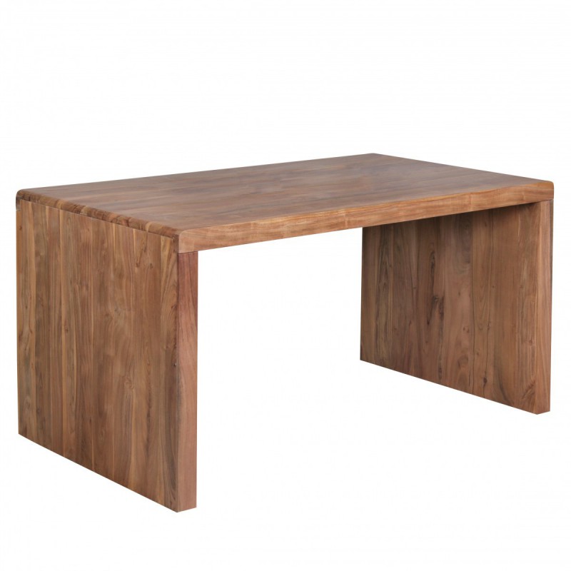 Wohnling Design Natur Akazie Massivholz Schreibtisch 140 x 80 x 76 cm