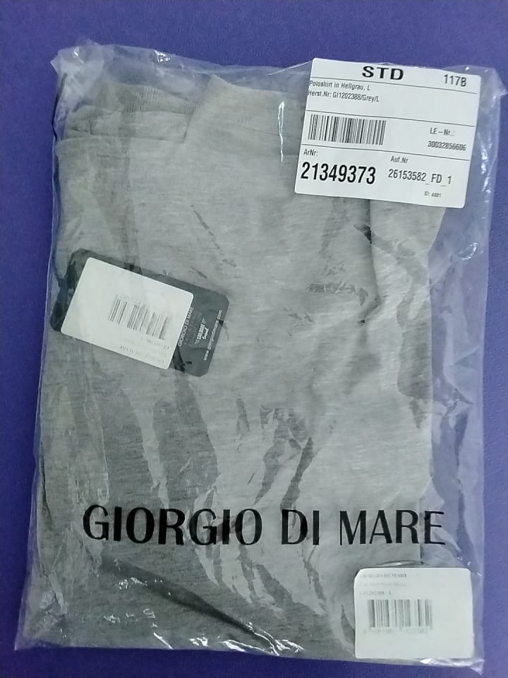 GIORGIO DI MARE Poloshirt in Hellgrau günstig kaufen L