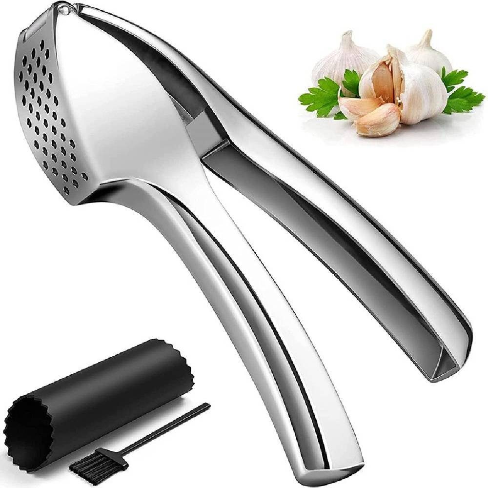 Blusmart Knoblauchpresse Manuelle Knoblauchpresse (1 St), 304 Edelstahl, Extra Stark Strapazierfähig, Küche Knoblauchpresse für den Heimgebrauch