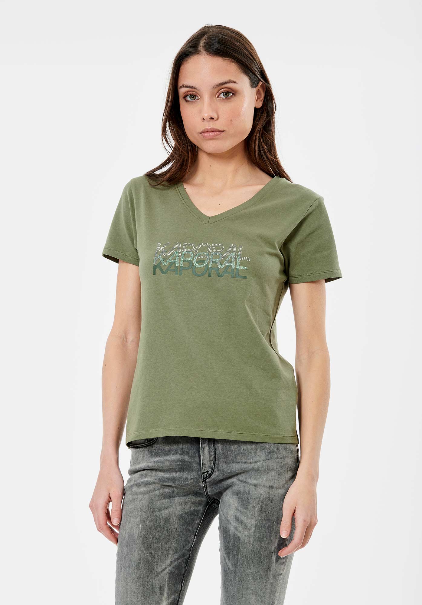 LEA    T-shirt kaki Femme