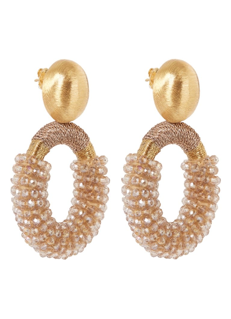 LOTT. gioielli Yara Glassberry Silk statement earrings gold-plated