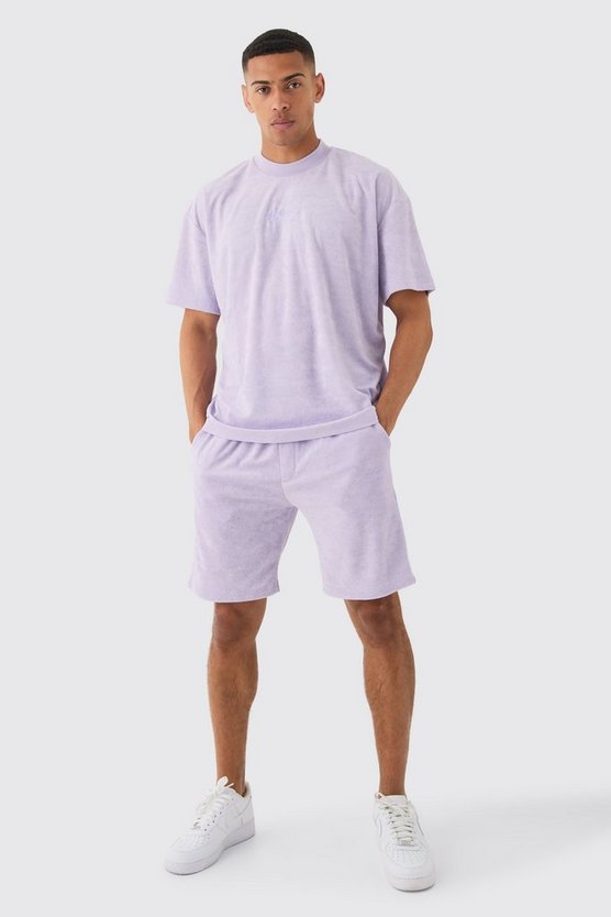 Oversize Frottee Homme T-Shirt & Shorts