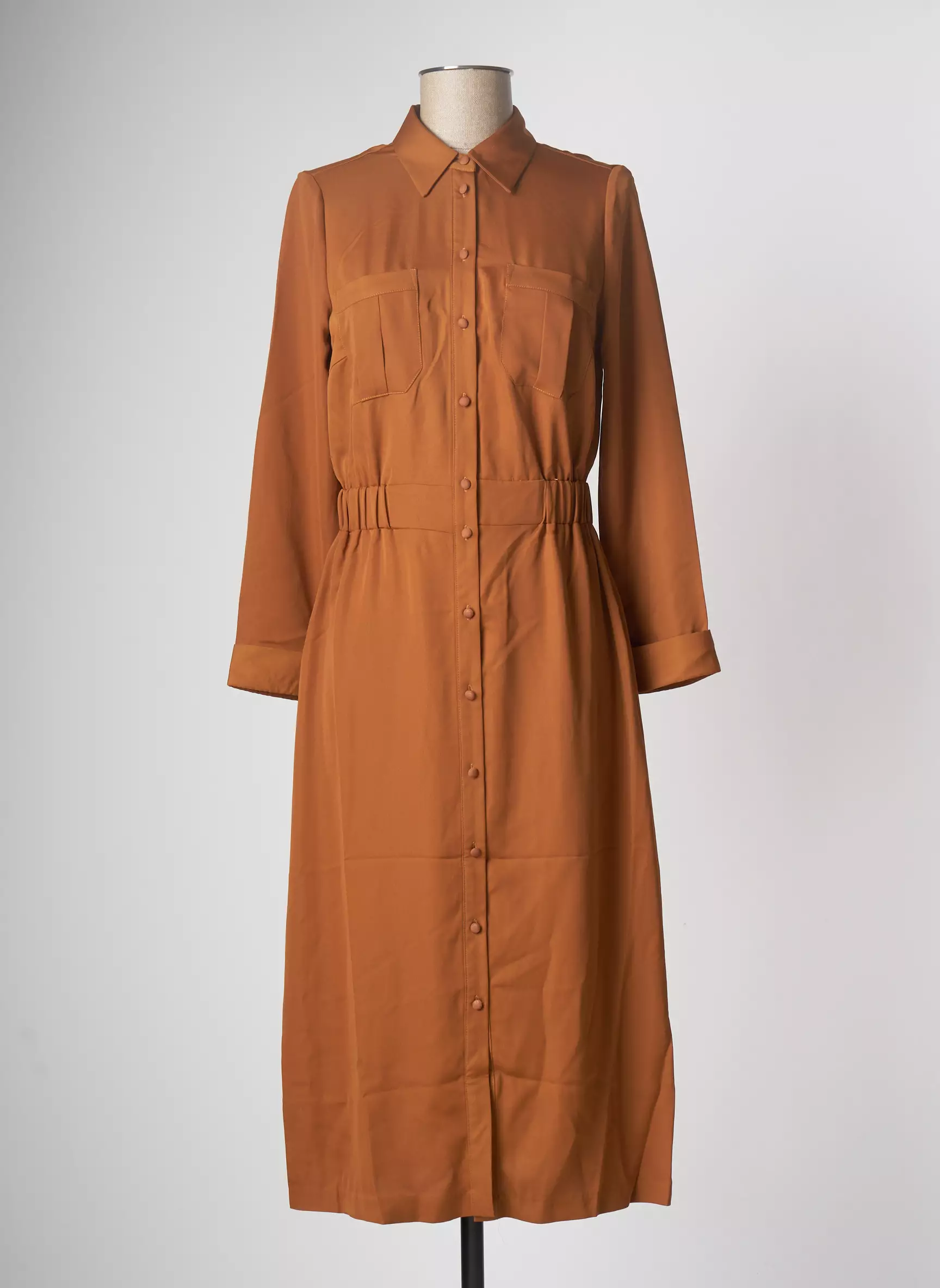 Y A S Robes Mi Longues Femme couleur orange