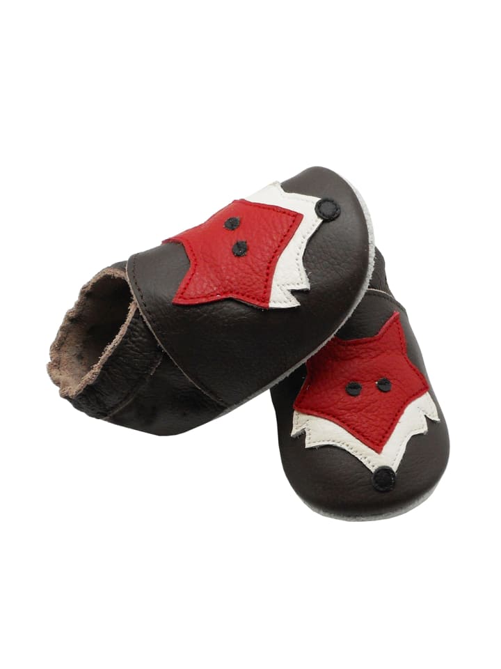 Yalion Leder-Krabbelschuhe 