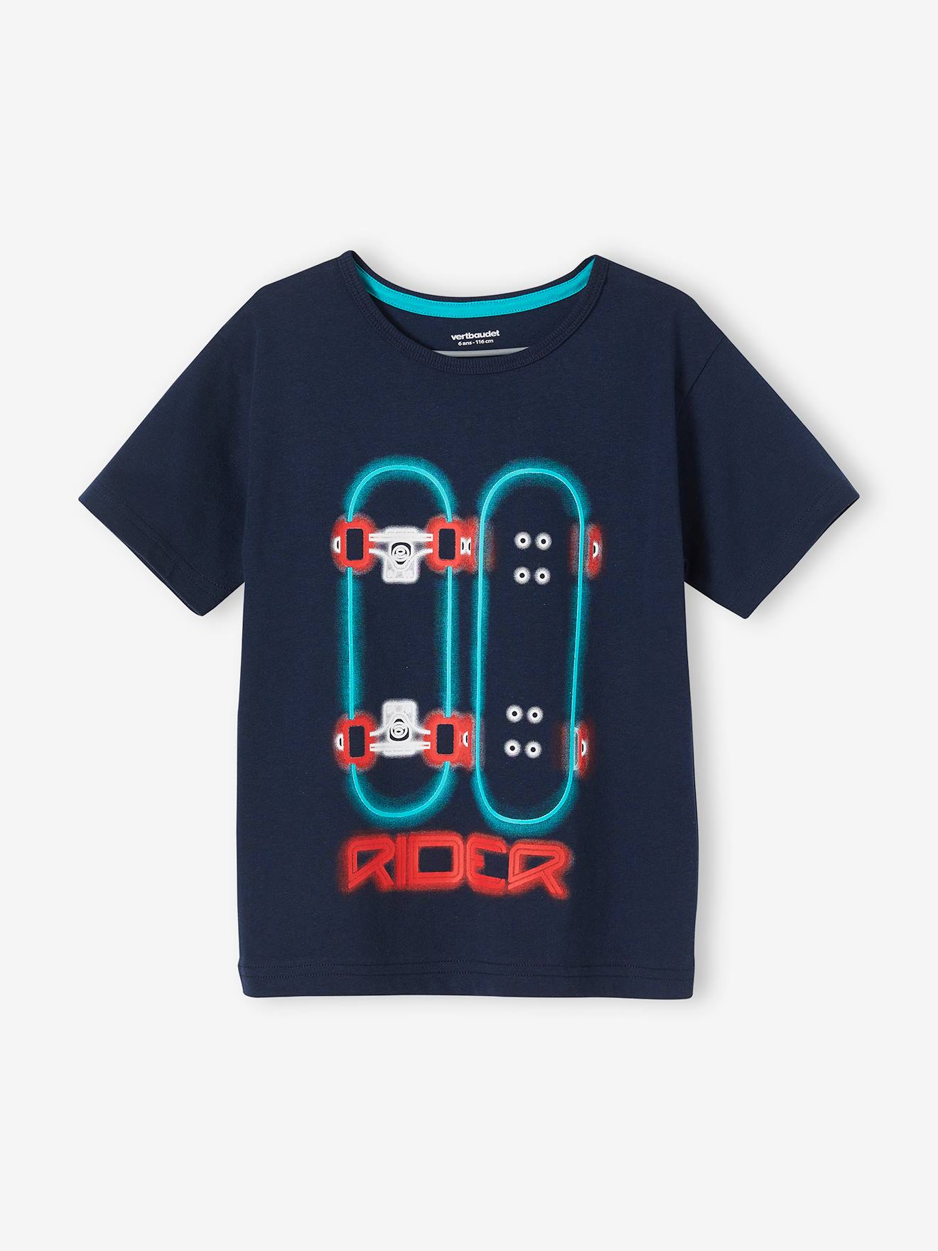 T-shirt motif graphique garçon dark bleu indigo