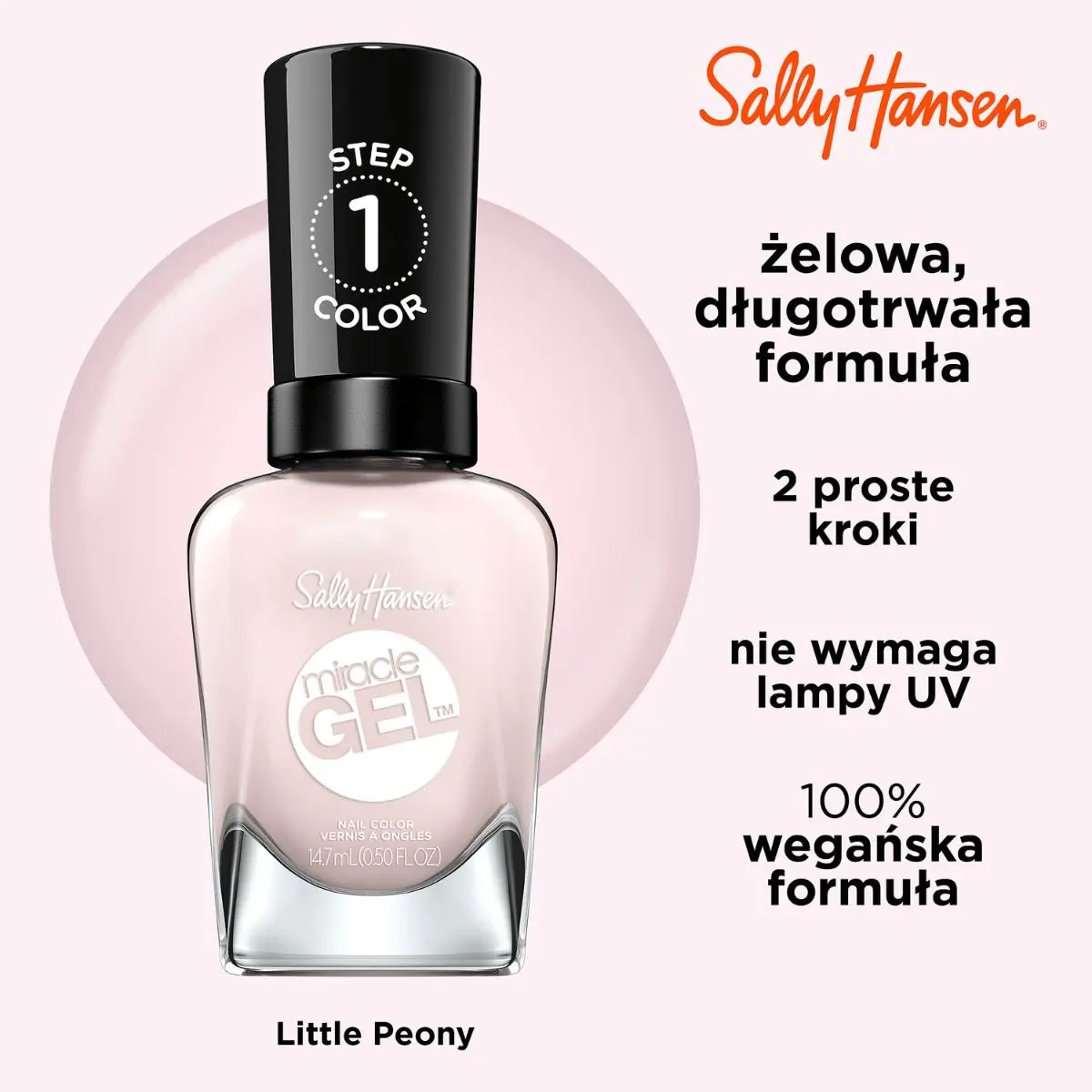 Sally Hansen Miracle Gel lak za nokte u nijansi 247 Little Peony 14,7 ml