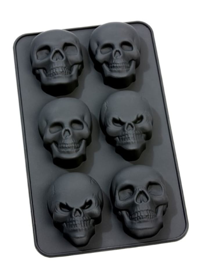Geda Labels Muffinbackform Totenkopf in Schwarz - 27 x 18 x 5,2 cm günstig kaufen onesize