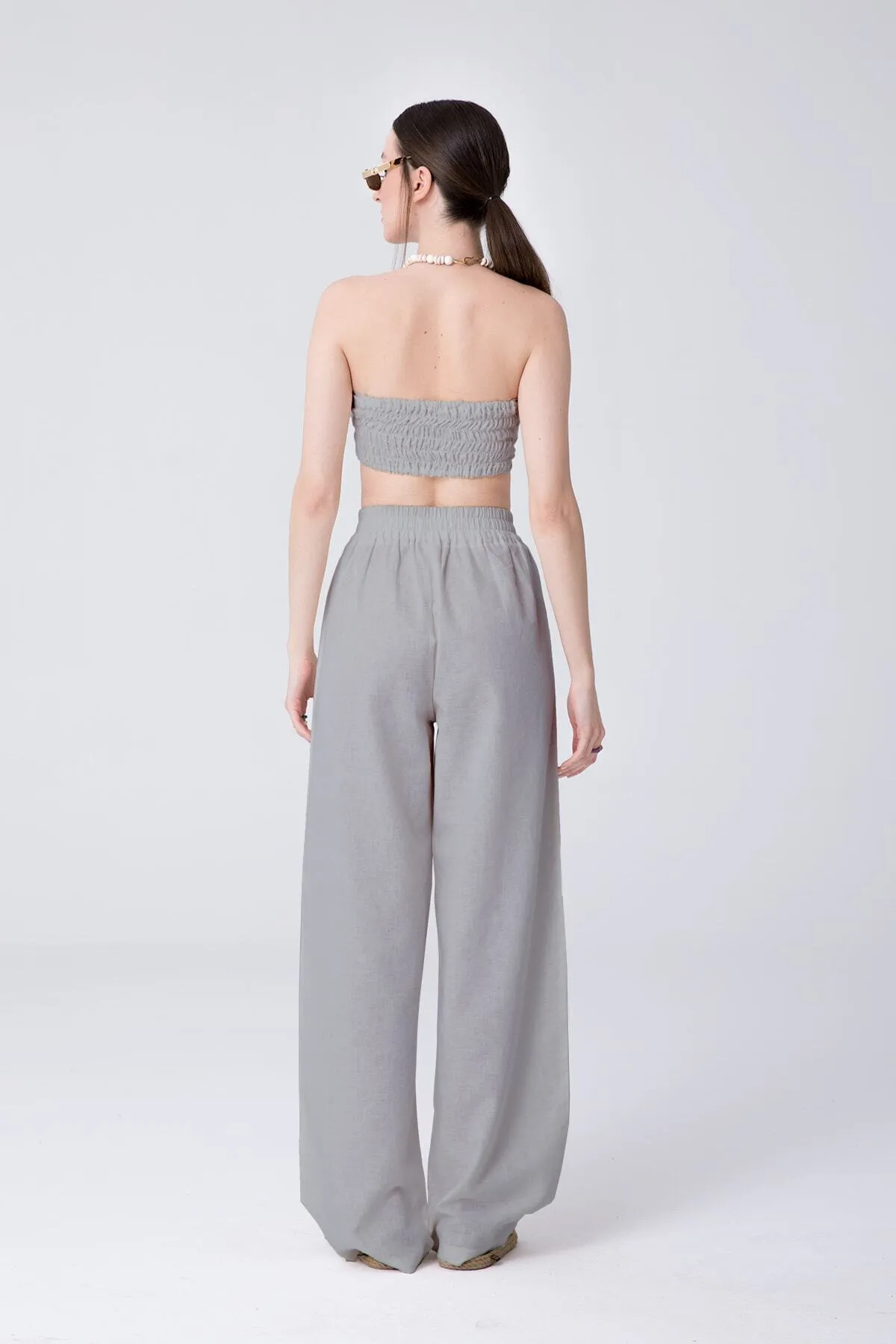 SHEISMONO  Leinenhose Maia Grau