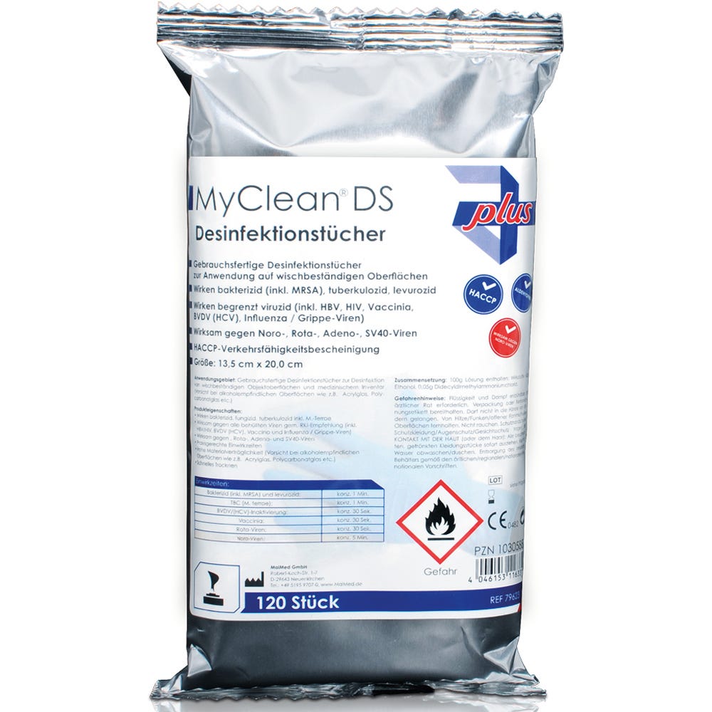 MaiMed MyClean DS Desinfektionstücher Neutral 120 Stk.