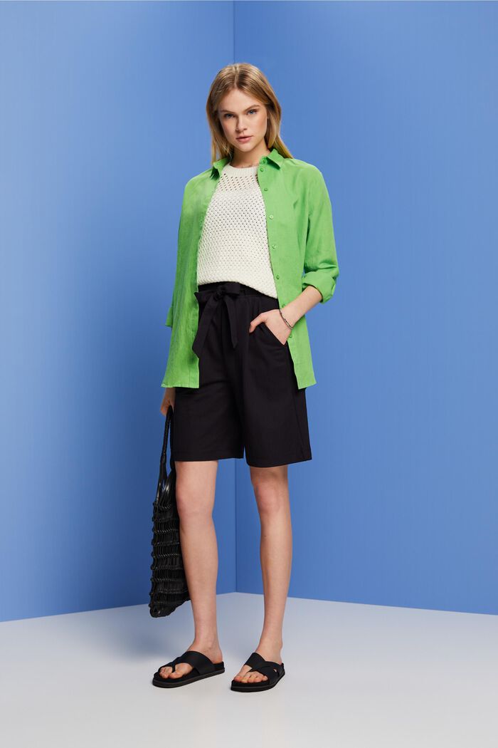 Pull-on Bermudashorts mit Bindegürtel