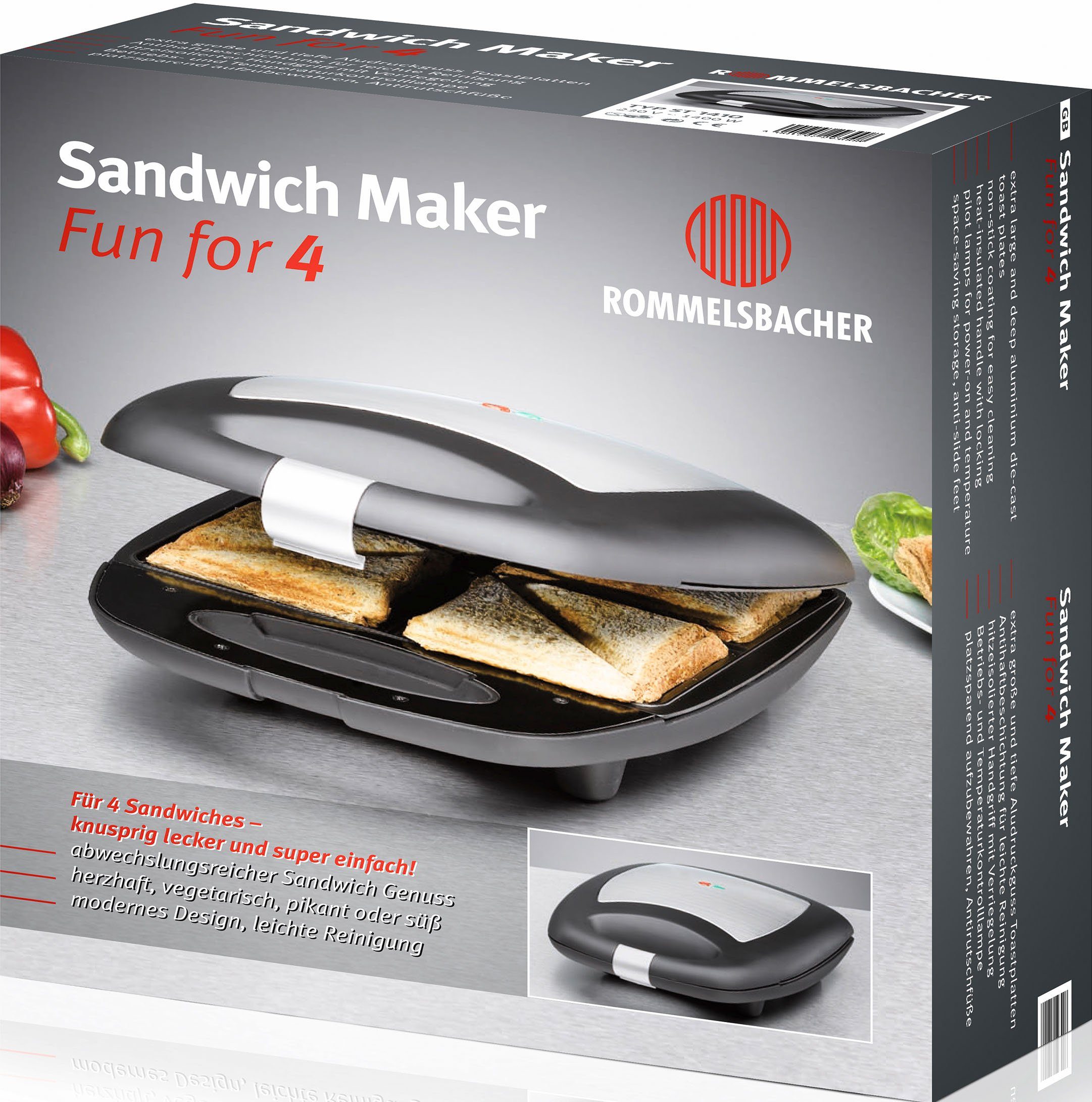 Rommelsbacher Sandwichmaker ST 1410 