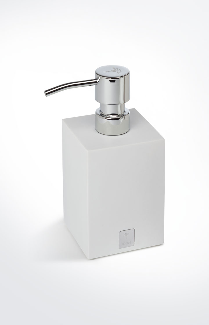 Seifenspender Bathline, Weiß/Silber