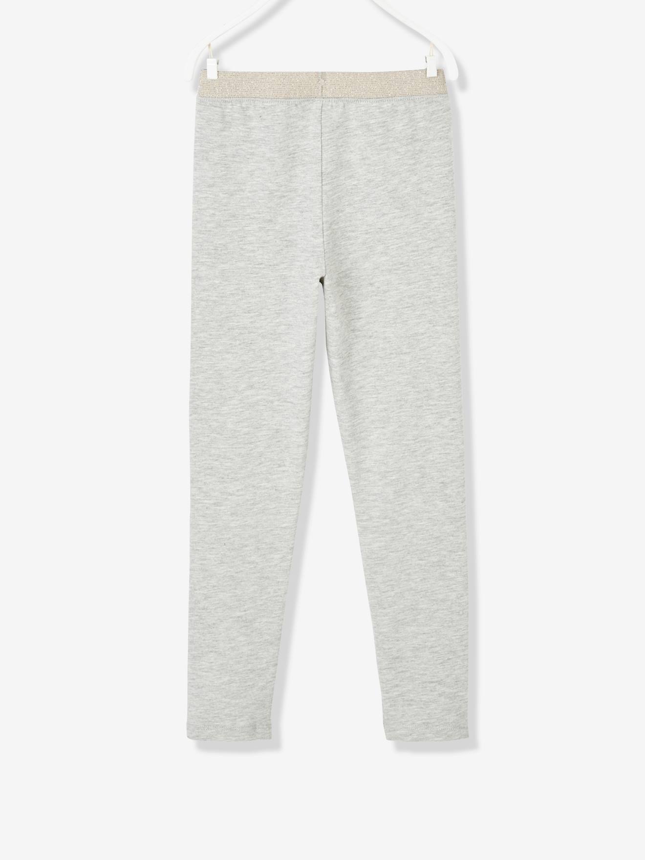 Vertbaudet Mädchen Leggings, Bund in Metallic-Optik BASIC - dunkelrosa